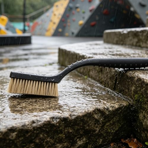 2pcs Chalk Cleaning Brush for Climbing, Long Handle Plastic Cleaning Brush, Multi Purpose Gym Gear Tool for Indoor & Outdoor Rock Boulder Wall