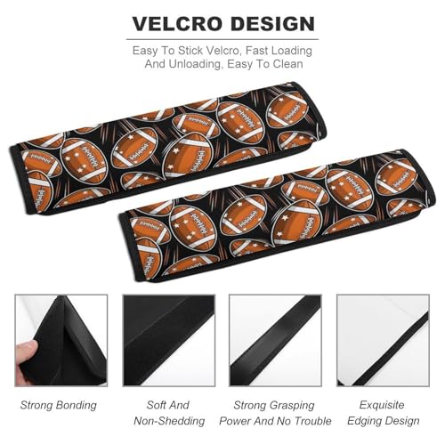 2 Pack Universal Fit Seat Belt Cover for Child, Stroller Pushchair High Chair, Football Rugby Sports Automotive Seat Belt Protector, Pressure Relief - color: Pattern 809