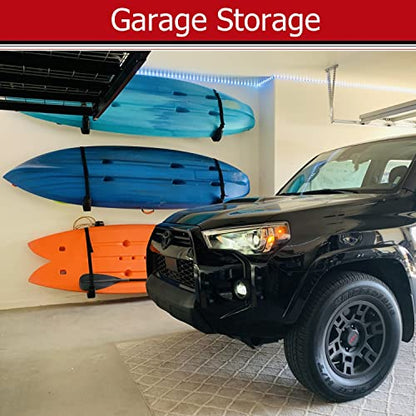 Kayak Storage Racks, Canoes Garage Storage Hooks, Wall Mount Surfboard Hangers and Stand-Up Paddle Board Holder - size: 15.5In-2 Pack