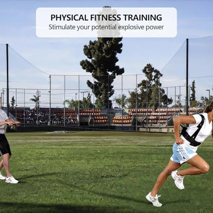 80lb Resistance Band Finess Training Set, Shoulder Belt Explosive Speed Agility Training Equipment Double People Physical Exercising Suit for Various Sports - size: 9.8ft