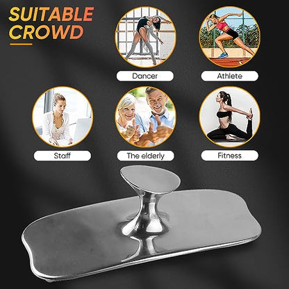 ONUEMP Stainless Steel Cellulite Brush, Fascia Massage Tool Maderoterapia Kit for Gua Sha, Ice Body Sculpting, Lymphatic Drainage, Cellulite Remover, Deep Tissue Pain Relief - size: Small Brush