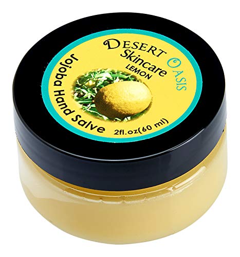 USDA Organic Lemon Jojoba Oil Hand Salve for Rich Conditioning (2 oz) | Over 50% Jojoba Oil with Beeswax & Avocado Oil – Rich Conditioning Balm for Dry Hands, Feet & Cuticles (60 g)