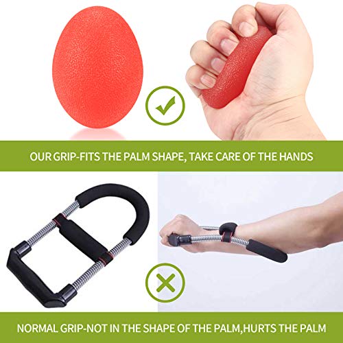 3Pcs Hand Grip Strength Balls with 2Pcs Finger Strengthener,hand ball balls | Wrist Grip Strengthener Trainer, Stress Relief Balls Trainеr Hand Balls, Hand Exerciser Squeezer for Adults Hand Workout