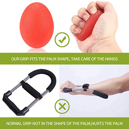 3Pcs Hand Grip Strength Balls with 2Pcs Finger Strengthener,hand ball balls | Wrist Grip Strengthener Trainer, Stress Relief Balls Trainеr Hand Balls, Hand Exerciser Squeezer for Adults Hand Workout
