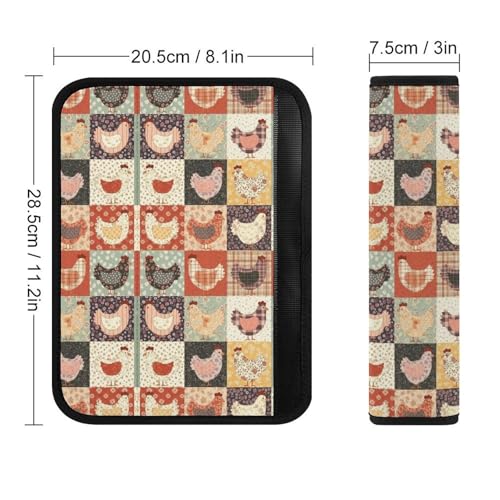 2 Pack Chickens Seat Belt Shoulder Pad Universal Soft and Comfortable Shoulder Protector for Kids, Most Cars, Pressure Relief - color: Pattern 104