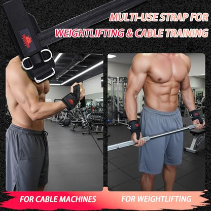 Non-Slip Lifting Straps Wrist cuffs with bag for Weightlifting, Double D-Ring for Deadlifts, Pull-Ups, Cable Machine Training