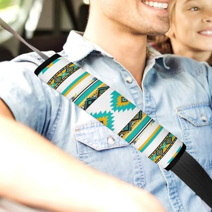 2 Pack Traditional Southwestern Navajo Tribal Style Aztec Car Seat Belt Pad Soft Padded Harness Pads Strap for Child, Car Seats Pushchair Strollers High Chair Pushchair, Anti-Slip Pad - color: Pattern 1056