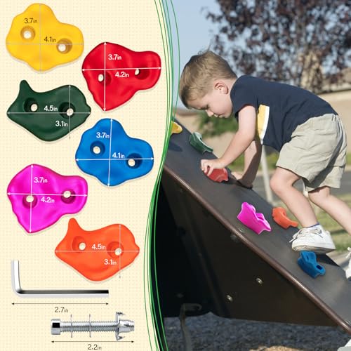 Trymaker Rock Climbing Holds, 15PCS Climbing Wall for Kids (Large Size) | Climbing Set for Kids & Adult Indoor and Outdoor - size: Large Size-15pcs