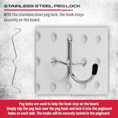 Ultimate 121-Piece Pegboard Hooks Set, Pegboard Accessories with Metal Hooks, Durable Peg Board Organizer Accessories, Pegboard Bins, Peg Board Tool Utility Hooks - style: 121 pcs -- Black
