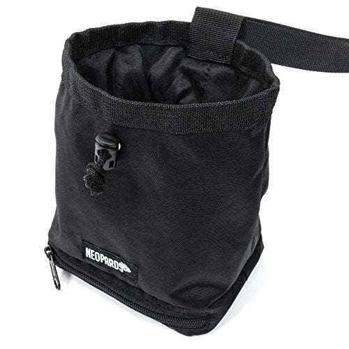 Drawstring Chalk Bag | Highend Rock Climbing Chalk Bag for Bouldering, Weightlifting, Gymnastics | Chalk Pouch with Waist Belt and Zippered Bottom Pocket To Securely Hold iPhone and Valuables
