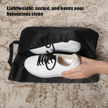 Shoe Bag Odor Smell Proof Shoe Bags Water-Resistant Travel Friendly Shoes Bag with Zipper Absorbing Foldable Water-Resistant Shoes Pouch for Men Women Gym Spikes Golf Baseball