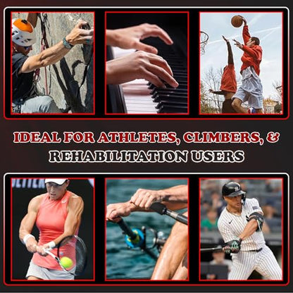Adjustable 10–400 lb Grip Strength Trainer (Premium Adjustable Grip Strengthener for Forearm Training) Alloy Frame, Titanium-Plated Steel, TPR Non-Slip Handles | Color Red