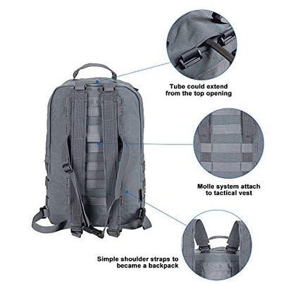 EXCELLENT ELITE SPANKER Outdoor Hydration Backpack Bundle Packs Water Bladder Carrier for 3L Water Bladder - color: Grey