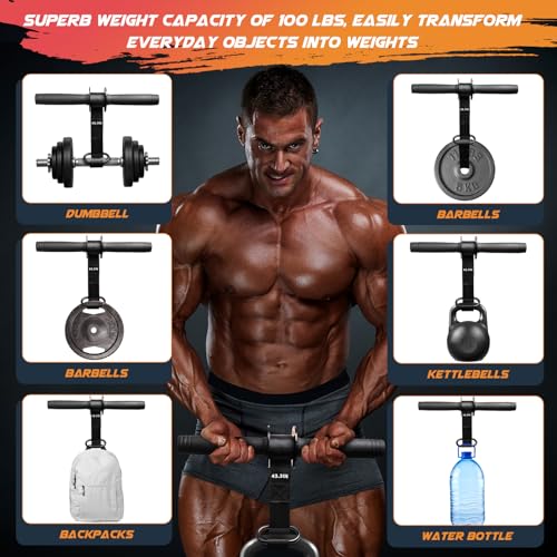 Forearm Exerciser Wrist Roller, TPE Anti-Slip Handles Forearm Strengthener with 43.3 in Or 51.2 in Ultra-Strong Nylon Strap, Grip strength Trainer with Quick Lock for Arm Strength Training (Black)