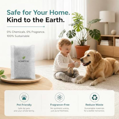Unscented Odor Eliminator Pouches for Trash Cans and Diaper Pails | 8-Pack; Lasts Up to 1 Year; Compatible with Diaper Genie and Munchkin; for Shoes and Gym Bags; Better Than Baking Soda