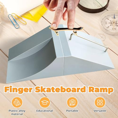 DYNWAVE Mini Finger Skateboard Ramp Gifts Finger Toy Multifunctional Training Props Hand Eye Coordination Accessories Sturdy Portable, Ramp - size: Ramp