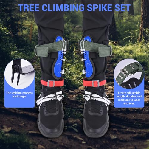 Climbing Equipment. Tree - Climbing Kits. Anti - Slip Climbing Tools with footboards. —— Forestry Operation Equipment Suitable for Rock Climbing, Tree Trimming, Hunting, and Fruit Picking. - style: Portable