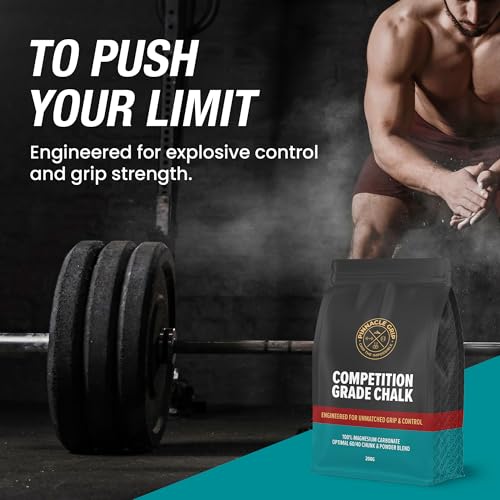 Climbing Chalk - Competition-Grade Gym Chalk for Rock Climbing, Bouldering, Gymnastics, Weightlifting - Magnesium Carbonate Lifting Chalk, 60/40 Chunk & Powder Blend, No Additives - 200g