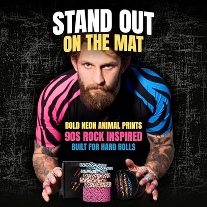 Bighorn Athletics × Adam Wardziński Mat Animal Tape Kit, Neon Wild Set | Special edition set with 7 rolls of bold printed finger & sports tapes in a tin holder. Residue-free Zinc oxide adhesive. - color: Neon Wild