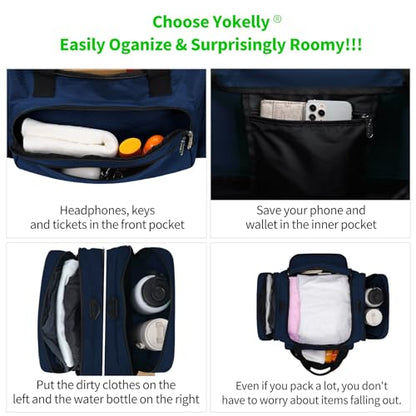 Sports Duffel Bag 26 Inch Travel Gym Duffle - Navy Blue - color: Navy Blue, size: 26 inch - 1.0