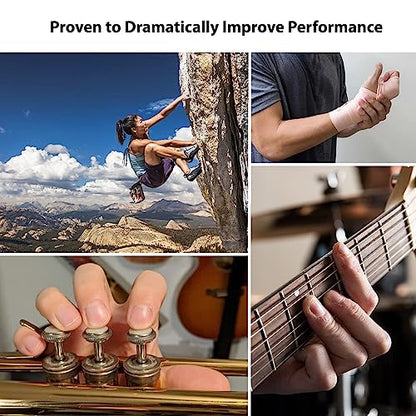 Finger Strengthener Grip, Finger Exerciser & Hand Strengthener, Workout Equipment for Musician, Rock Climbing and Therapy, Hand strengthening rehab - 2 Pack - color: Light & Medium