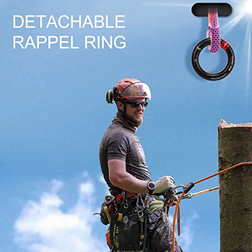Rappel Ring, Rock Climbing O Ring Safe to Use Abrasion Resistance Uniform Force for Mountaineering - color: Black