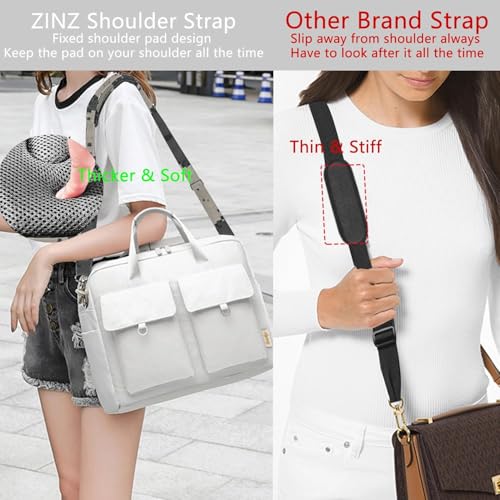 ZINZ Shoulder Strap Universal Bag Strap - 78" Ultra-Thick Padded with Dual Balanced Adjustable Buckles for Briefcase, Travel, Sports, Laptop, Crossbody Bag，Camouflage Gray - color: Camouflage Gray