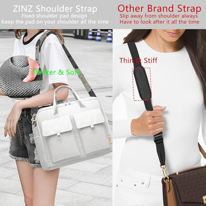 ZINZ Shoulder Strap Universal Bag Strap - 78" Ultra-Thick Padded with Dual Balanced Adjustable Buckles for Briefcase, Travel, Sports, Laptop, Crossbody Bag，Camouflage Gray - color: Camouflage Gray