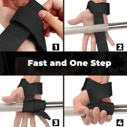 WSAKOUE Lifting Straps, Weightlifting Straps, Deadlift Straps with Padded Neoprene for Power Lifting, Bodybuilding, Gym Workout, Strength Training & Fitness Workout, Resistance - color: Blue