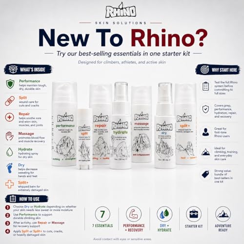 Rhino Skin Solutions Repair Cream Made for Your Adventure, Hand Repair Cream for Dry Cracked Hands, Non Greasy Hand Lotion with Honey and Tea Tree for Athletes and Workers, Made in USA (16 oz) - size: 16 Ounce (Pack of 1)