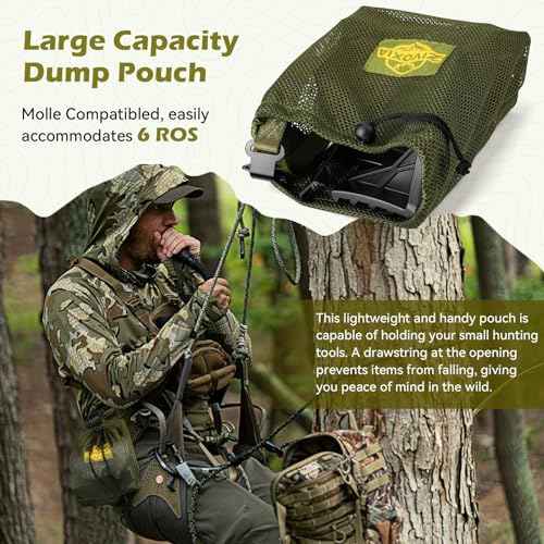 Saddle Hunting Platform Steps, Ultra-Light Ring of Steps for Climbing Bow Hunting with 6 Feet Heavy-Duty Strap & Cam Buckle, Ergonomic Anti-Slip Design - size: 6 Pack