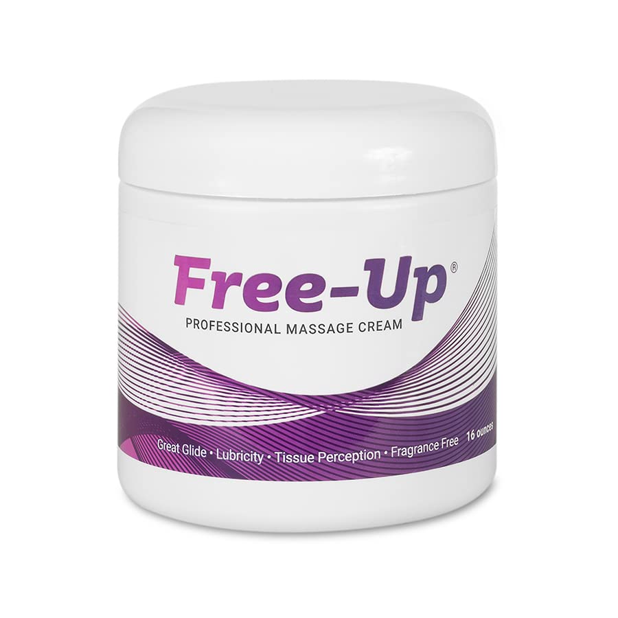 Free-Up Professional Massage Cream, Fragrance-Free, Great Glide, Lubricity, Tissue Perception, Perfect for Physical Therapy, Massage Versatile, Non-Greasy, 16 Oz Jar - size: 16 Ounce (Pack of 1)