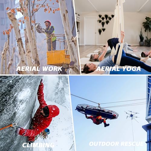 Figure 8 Descender, 30kN Climbing Descender, Heavy Duty 7075 Aluminum Belay & Rappel Equipment for Climbing, Mountaineering, Arborist, Caving, Aerial Yoga - color: 30kN-Orange