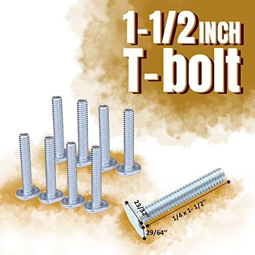 O'SKOOL T-Track Knob Kit with Threaded Through 1/4-20 Knobs, T-Bolts and Washers for Woodworking Jigs and Fixtures – 10 Pack, HW04 - style: 1/4"-20 Knob Kit