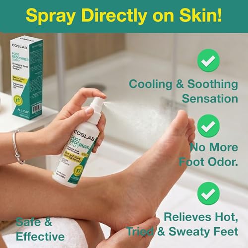 Natural Shoe Deodorizer Spray (700+ Sprays) - Extra Strength Shoe Odor Eliminator for Smelly Shoes & Foot Spray - Natural Peppermint & Eucalyptus Oils - Small Gift for Men & Women 3.38 fl oz