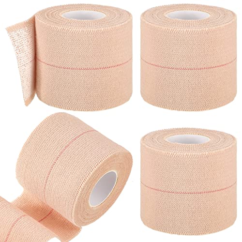 BBTO 4 Rolls Elastic Tape Adhesive Elastic Tape Self Adhesive Bandage Wrap Flexible Stretch Bandages for Sports Ankle, Knee and Wrist Sprains Animal Pets, 5 Yard(2 Inch in Width) - size: 2 Inch in Width