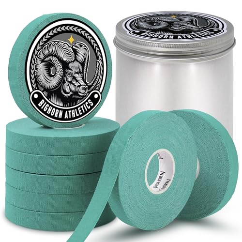 Bighorn Athletics Finger Tape with Tin Case | 8 Rolls for Superior Finger Support, Injury Protection, and Joint Stability | Ideal for Jiu-Jitsu, Climbers, & Athletic Trainers (0.5-Inch, Green) - color: Green, size: 0.5-Inch