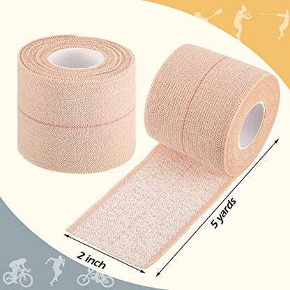 BBTO 4 Rolls Elastic Tape Adhesive Elastic Tape Self Adhesive Bandage Wrap Flexible Stretch Bandages for Sports Ankle, Knee and Wrist Sprains Animal Pets, 5 Yard(2 Inch in Width) - size: 2 Inch in Width