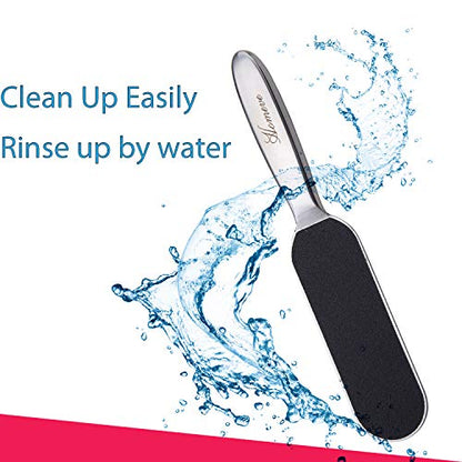 Professional Pedicure Foot File - Reusable Stainless Steel Cracked Skin Corns Callus Remover Feet Rasp - size: 1 Count (Pack of 1)