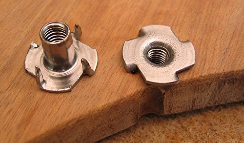 Escape Climbing 100 Pack Stainless Steel Four Pronged T-Nut | Durable Steel Hardware for Rock Climbing Holds | Easy Installation