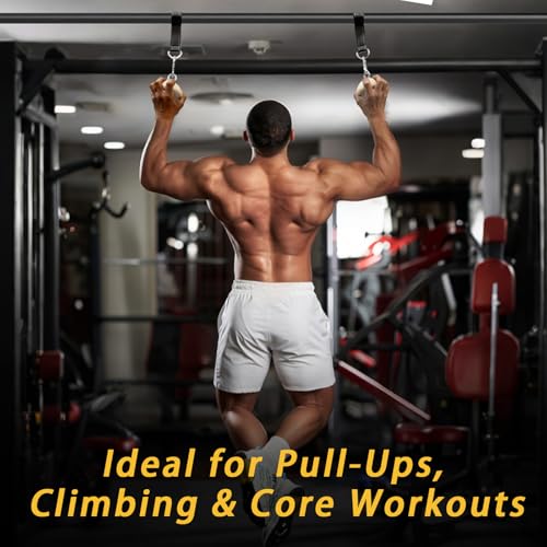 Wooden Grip Balls for Pull-Ups – 2-in-1 Flat Top & Half-Sphere Design – Beech Wood Forearm Strength Trainer with Straps & Metal Clips – for Climbers & Athletes
