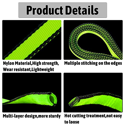 KIKIGOAL 18MM Nylon Climbing Sling Runner 23KN CE2008/EN566 Rock Climbing Webbing Straps for Outdoor Climbing, Rappelling, Swing, Yoga Hammock etc - size: 60 cm (24 inches), style: 2PCS GREY