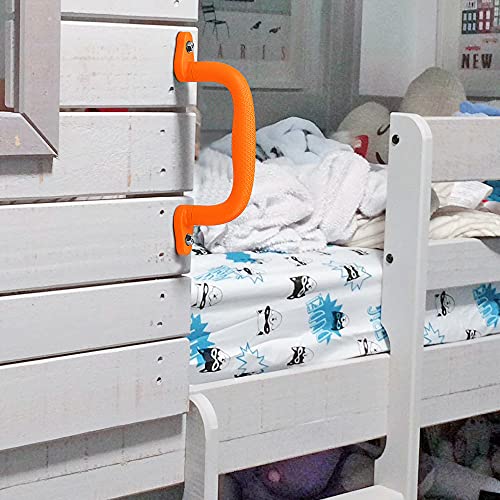 Dolibest Set of 4 Safety Playground Handles,Swing Set Kids Safety Hand Grips for Playset, Climbing Frame, Play House,Climbing Frame, Play House Handles(Red) - color: Orange-4pcs