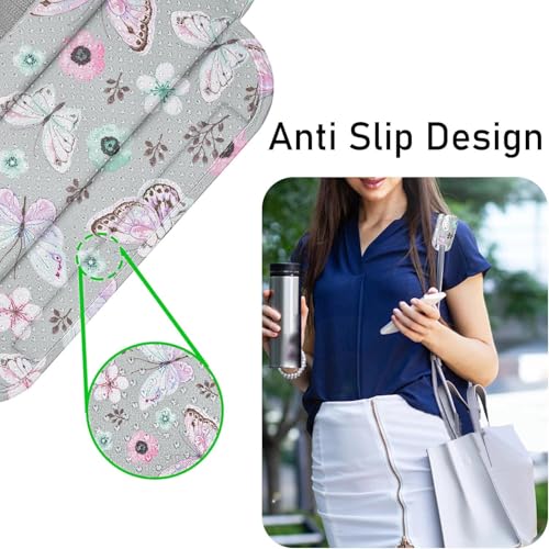 Ultra Thick & Breathable Universal Shoulder Pad Cushion for Bag - Long & Comfort - color: Butterfly