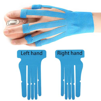 Precut Kinesiology Tape for Hand & Wrist Support, 6 Pcs Breathable Waterproof Kinesiology Recovery Tapes Finger Joint Support Tape, Hypoallergenic Latex-Free Elastic Athletic Tapes for Carpal Tunnel