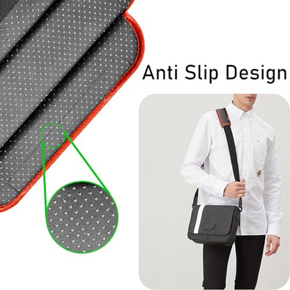 ZINZ Universal Shoulder Pad with Ultra Thick Cushion for Bag Luggage Bag Crossbody, Plus Long & Anti-Slip & Breathable,Grey-Orange Edge - color: Grey-orange Edge