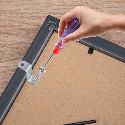 15PCS 1" Canvas Clips for Picture Framing, Offset Mounting Hardware with Screws for Art and Mirror Installation - size: 1 Inch