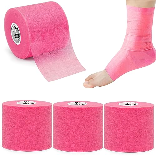 OK TAPE Pre Wrap Tape (4-Rolls, 120 Yards) - Athletic Foam Underwrap for Sports, Protect for Ankles Wrists Hands and Knees, 2.75 Inches - Pink - color: Pink, size: 2.75 Inch x 30 Yards