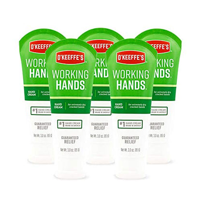 O'Keeffe's K0290004-5 Working Hands Hand Cream Tube (5 Pack), 3 oz - size: 3 Ounce (Pack of 5)