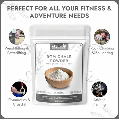 AEJESOP Sports Chalk for Rock Climbing, Weight Lifting, Gymnastics, Tennis & More, 7oz (200g)